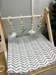 Baby Gym Themed Dangles Grey Vintage Sleeping Dino
