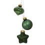 Bauble Onion And Star Shape 11 5CM - Green