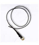Genuine Leather Skinny Braided Belt - Black Free
