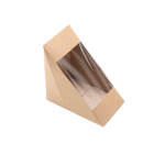 Sandwich Wedge Kraft With Window - 10 Pack
