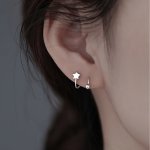 2 Pcs Elegant Style Women's Stud Earrings Minimalist Creative Design Heart & Star Shapes Daily Wear Jewelry For Ladies