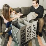 3 Compartment Folding Laundry Basket
