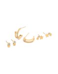 Waterproof Gold Plated Stainless Steel Half Hoop Earrings
