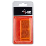 U-part Stick On Rectangular Reflec Amber 65MM 2PK Livestainable