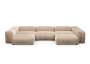 U-shape Sofa L Velvet Stone