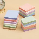 100 Sheets Morandi Self-stick Notes - Square Hand Torn Sticky Memo Pads For Office School And Home Message Reminders