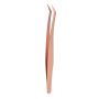 Ergonomic Rose Gold Eyelash Tweezers Extension Tool