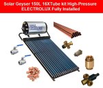 Solar Geyser 150L 16XTUBE Kit High-pressure Kwikot Fully Installed By Juspropa
