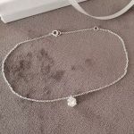 Aviana 925 Sterling Silver Cz Dangle Ankle Chain Dainty 22-25CM Adjustable
