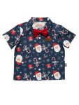 Kids Christmas Candy Clause Button Tee