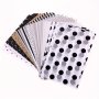 80pcs Vibrant Retro Print A5 Tissues With Floral Design - Dual-Use Bookmarks Ideal For Gift Wrapping & Packaging Black/White