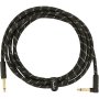 Fender Deluxe Series Straight To Right Angle Instrument Cable - 3M Black Tweed