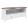 Hampton 2 Drawer Plasma Tv Unit White/ash Top