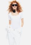 Short Sleeved Thong Body - White