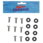 Command Silver Filter Lid Screws & Washers 16 Pack