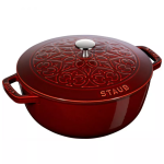 Staub Lily Cast Iron Round Casserole Dutch Oven 26CM 4.9L Grenadine