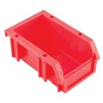 Matlock Plastic Louvre Panel Bin – Stack And Hang Container – Interlocking Design – 8.8 X 13 X 5.5 Cm – Red