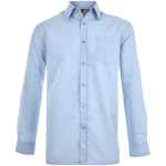 Mens Long Sleeve Apollo Shirt Light Blue