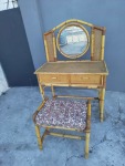 Cane Dresser With Chair