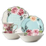 Jenna Clifford - Wavy Rose 16PCE Dinner Set + Salad Bowl