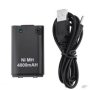 Rechargeable Battery Pack And USB Charger Cable For Xbox 360 Controller 4800MAH