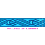 Pool Mosaic Triple Listello Light Blue Premium