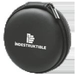 Ind Aux Earphone With MIC In Round Pu Case