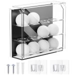 Cosmos Acrylic Golf Ball Display Case Wall Mounted Golfball Holder 3 Layer Clear Showcase Storage Box For 12 Balls Cabinet Shelf