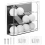 Cosmos Acrylic Golf Ball Display Case Wall Mounted Golfball Holder 3 Layer Clear Showcase Storage Box For 12 Balls Cabinet Shelf For Collections Memo