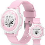 Volkano Kids Digital Watch With Apple Find My – 3ATM Waterproof Anti-lost Pink