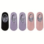 5 Pairs Professional Anti Slip Yoga Socks Yoga Socks For Exercise And Fitness Indoor Jump Rope Floor Socks Dance Socks