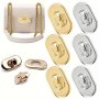 3pcs Golden Metal Twist Locks For Purses & Backpacks - Secure Snap Closure Fasteners DIY Jewelry Craft Supplies