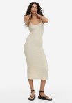 Crinkled Jersey Dress - Beige