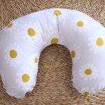 Feeding Pillow Cover Mustard Grey Daisy Set