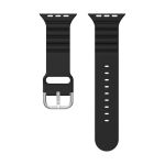 Weave Pattern Silicone Strap For Apple Watch 38/40/41MM - Black