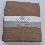 Ella Mocha Taped And Lined Curtain 230 218 Cm