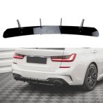 Bmw G20 3 Series Max Style Add-on Rear Bumper Diffuser Gloss Black 19+