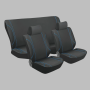STINGRAY Monaco Car Seat Cover Set 6 Piece - Grey