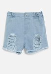 PoP Candy Ripped Denim Shorts-blue