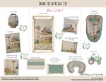 Cot Duvet Bedding Farm Field Beige Set
