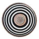 Beaded Shield - Black & White Cowrie Center And Trim
