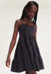 Tiered Muslin Dress - Charcoal