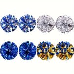 2-PACK Professional Cheerleading Pom Poms For Sports Dance & Team Spirit - Pet Material Perfect For Christmas Halloween Oktoberf