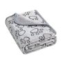 Unbranded Cozy Grey Thickened Pet Blanket With Paw Print Design