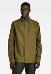 G-star Raw One Pkt Regular Shirt Ls State Oxford - Tobacco imperial Blue Oxford