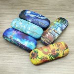 Premium Fresh Glasses Case With Oil Painting Print Pu Leather Portable Storage Box - Durable Protective Container For Eyewear Ac