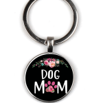 Elegant Dog Mom Keychain - Zinc Alloy Fashionable Gift For Men