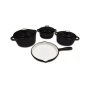 Cast Iron Pot Set 7 Piece Black