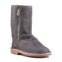 Gurmuki Ladies Leather Fur Kudu Boots - Thunder Grey