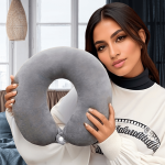 Versatile Memory Foam U-shaped Pillow - Dual Temperature Portable For Travel & Office Naps